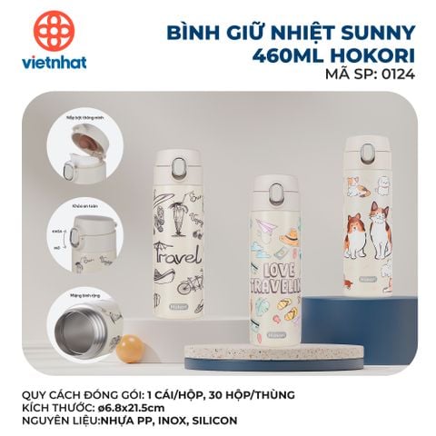  Bình giữ nhiệt Sunny 460ml Hokori 0124 