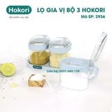  Lọ gia vị bộ 3 Hokori 2936 