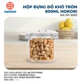  Hộp đựng đồ khô tròn 800ml Hokori 6593 