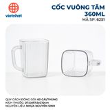  Cốc vuông tăm 360ml 6251 