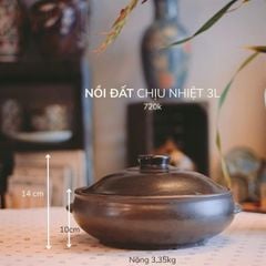 NỒI ĐẤT CHỊU NHIỆT 3L