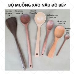 BỘ MUỖNG XÀO NẤU BẰNG GỖ