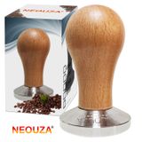  Neouza - Tamper nén cà phê bằng cán gỗ (53mm, 58mm) 