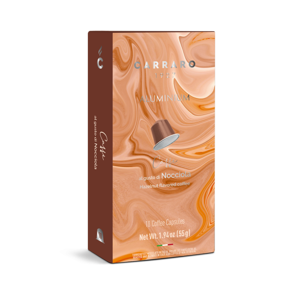  Cà phê viên nén nhôm Carraro Hazelnut Flavour 