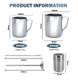  Neouza - Trọn bộ ca đánh sữa inox latte art, đồng hồ đo nhiệt, Hủ Latte Nghệ Thuật 