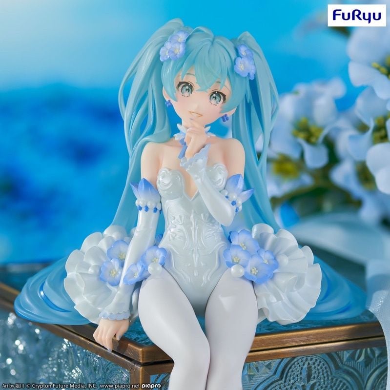 YINLMALL Con búp bê Thu nhỏ Miku Hoa anh đào Trang trí bánh Quần áo màu đen  tóc màu tím Đồ chơi Hình Hatsune Miku Hình Anime Bức tượng nhỏ hành động 