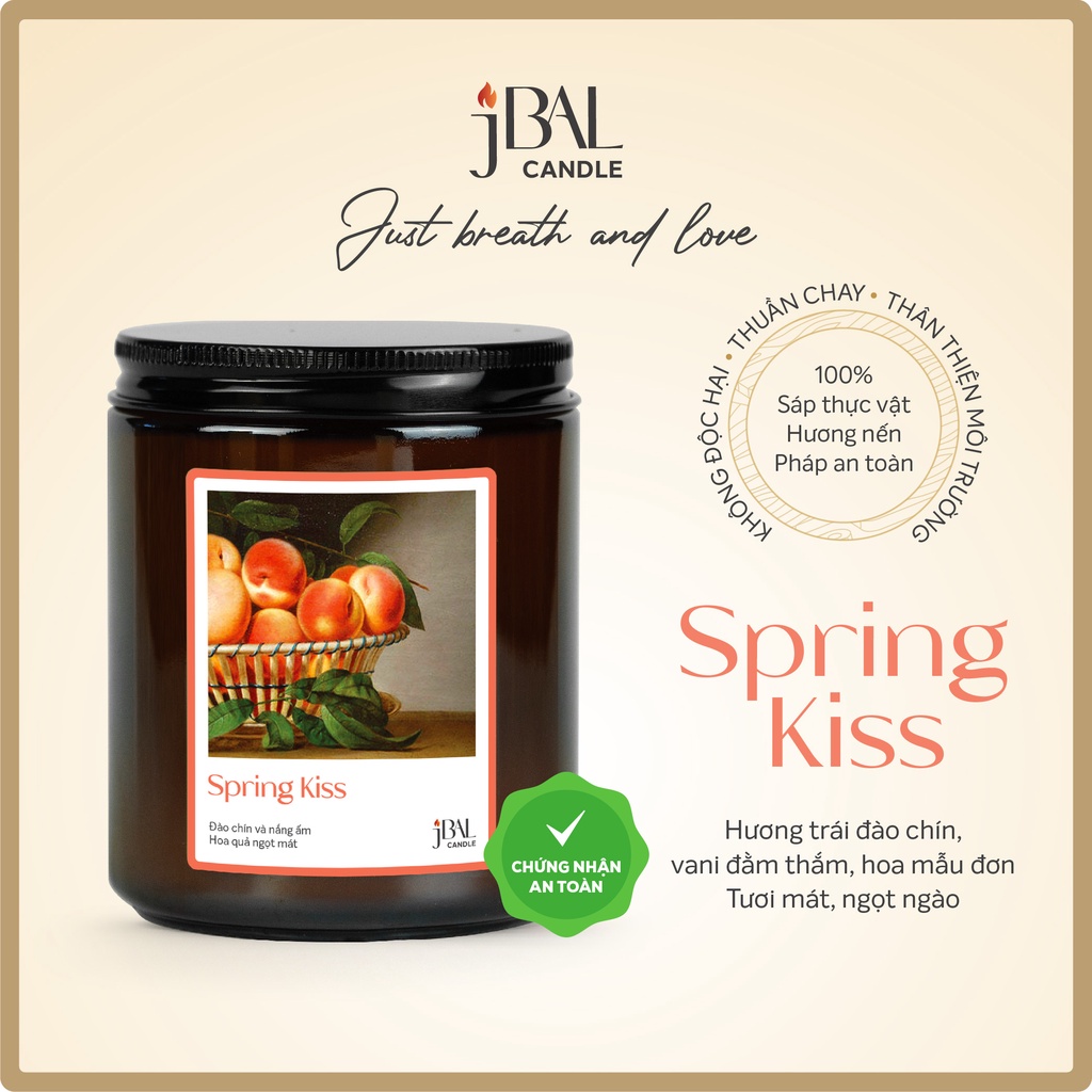 Nến thơm hương Đào chín ngọt mát - Spring Kiss Candle