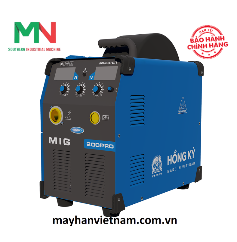  Máy hàn điện tử inverter Hồng Ký MIG 200PRO 220V/9KVA - Hàng chính hãng 