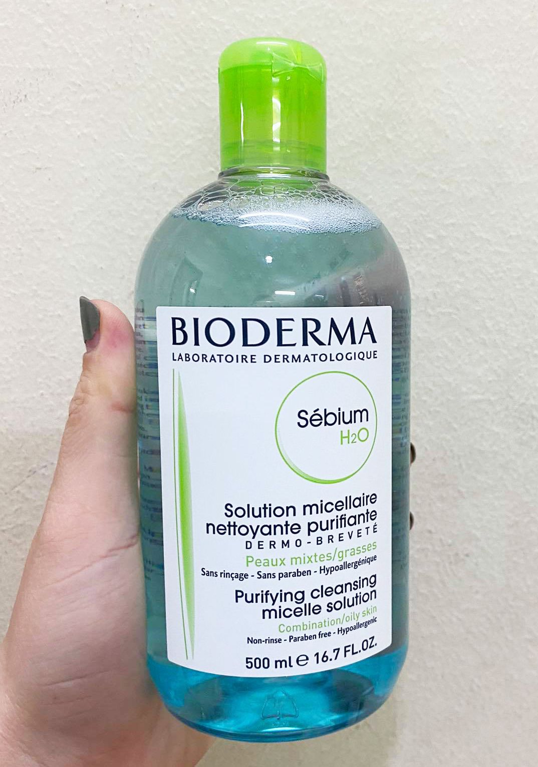  Nước Tẩy Trang Bioderma H2O Của Pháp, Xanh, 500ml 