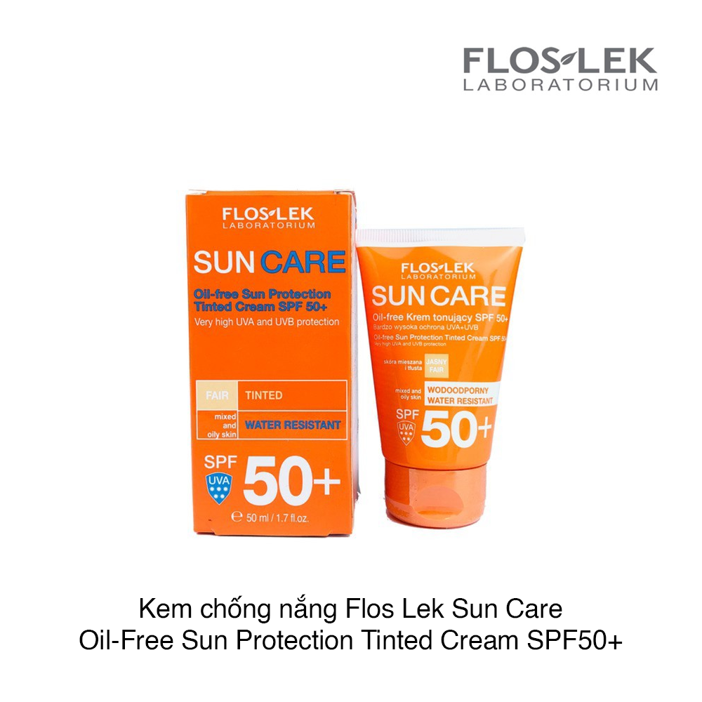  Kem chống nắng Floslek Laboratorium Sun Care Oil Free Sun Protection Tinted Cream SPF50+ 500ml 