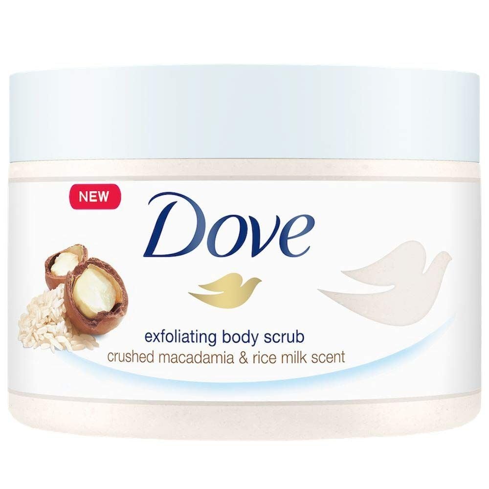  TẨY TẾ BÀO CHẾT TOÀN THÂN MẮC CA VÀ SỮA GẠO DOVE EXFOLIATING BODY POLISH SCRUB, MACADAMIA AND RICE MILK 