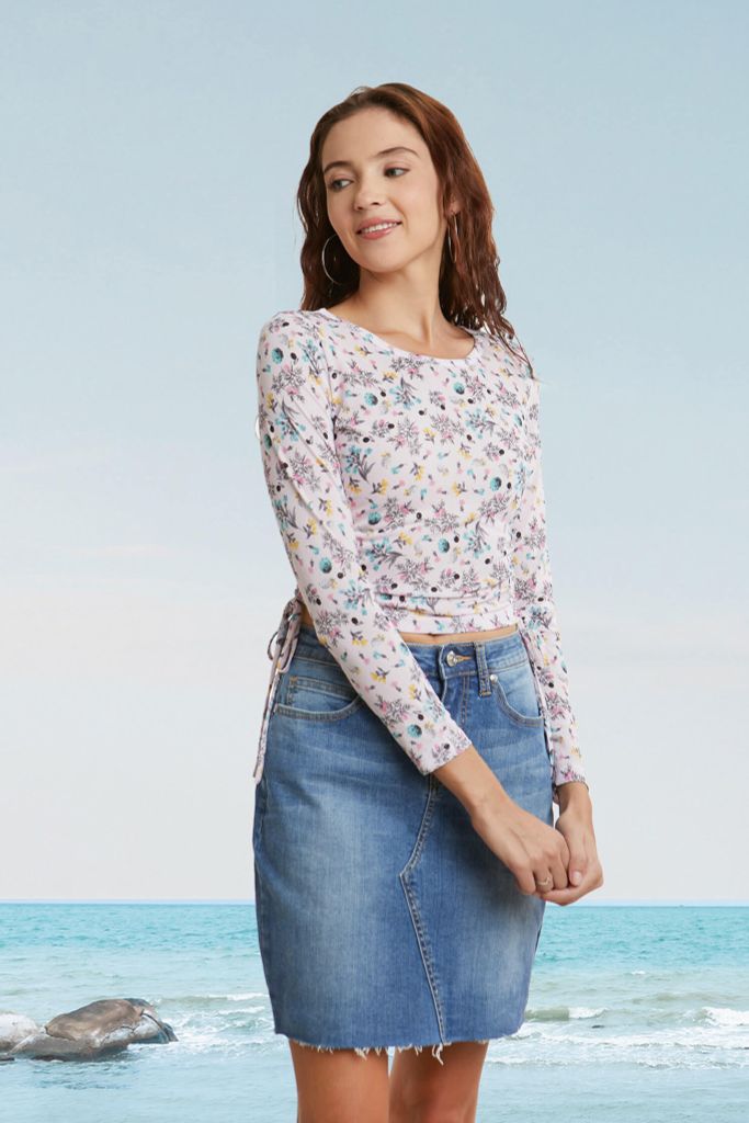 Áo thun croptop thời trang Nữ tay dài SWEET SIXTEEN 2103020