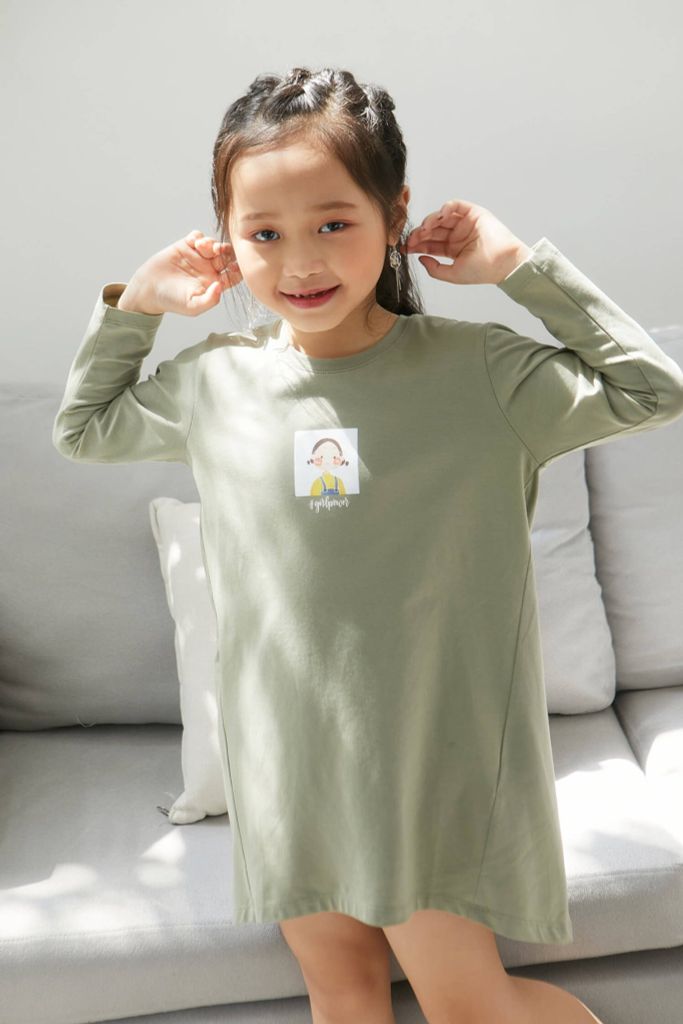 Đầm thời trang Bé gái tay dài NINOMAXX KIDS 2011003