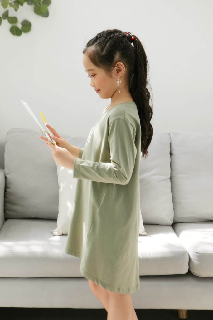 Đầm thời trang Bé gái tay dài NINOMAXX KIDS 2011003