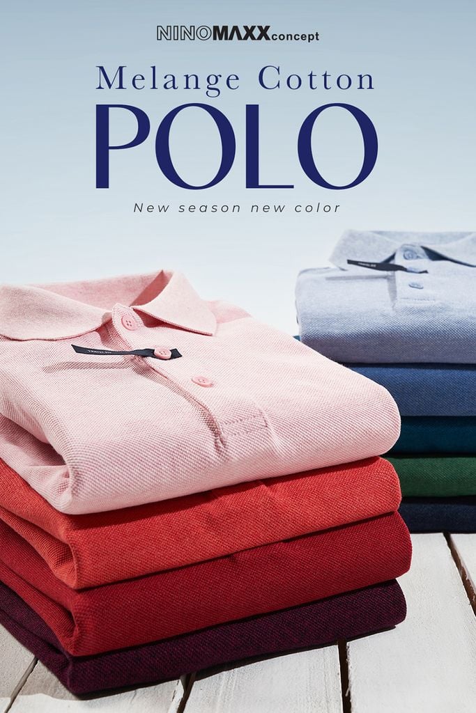Áo Premium Polo Melange Nam Cotton NINOMAXX 2212013