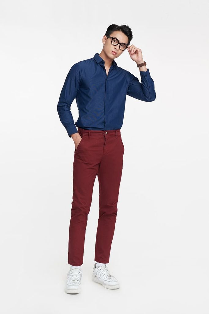Quần Khaki Nam slim fit cotton NINOMAXX 1905098