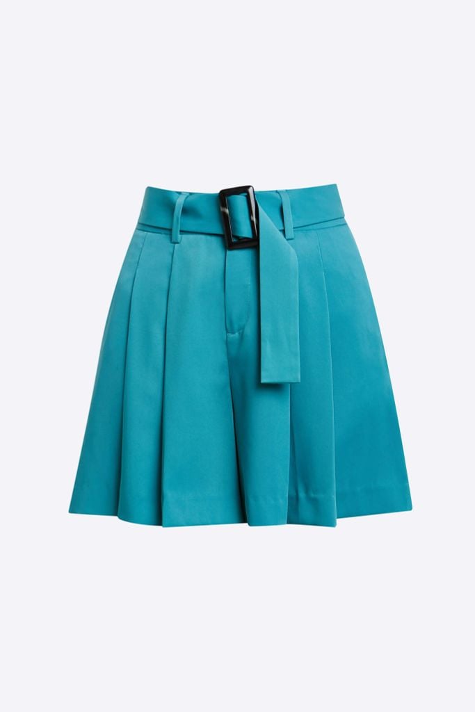 Quần short Nữ kèm belt thắt lưng vải lụa sen N&M Club 2111051
