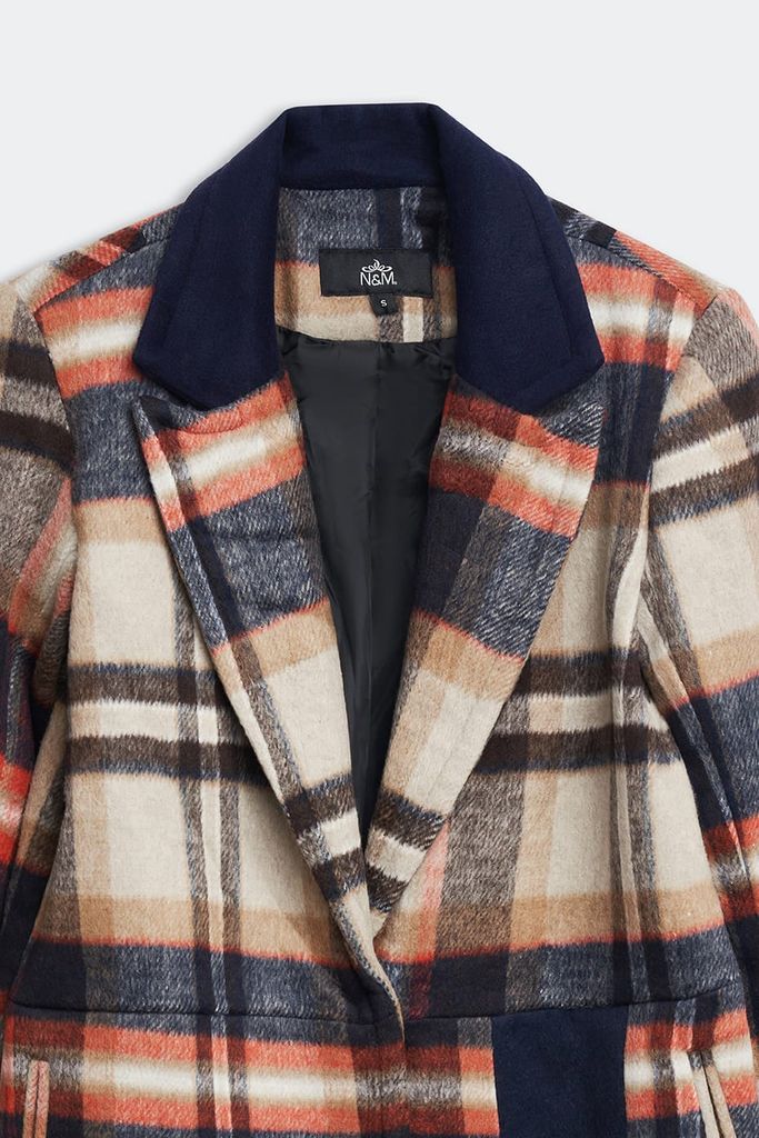 Áo khoác dạ sọc caro Nữ N&M 1805190