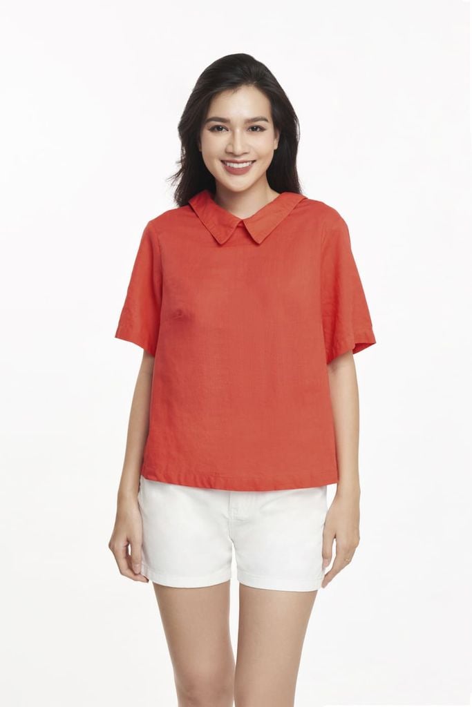 Áo kiểu Nữ linen cotton NINOMAXX 2208072