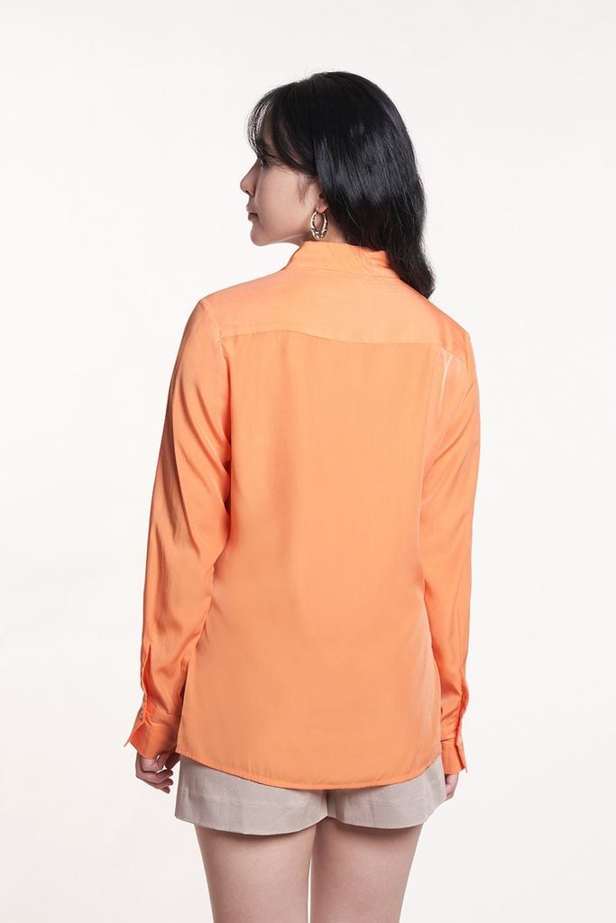 Áo Sơ Mi Basic Nữ Tay Dài 2407015
