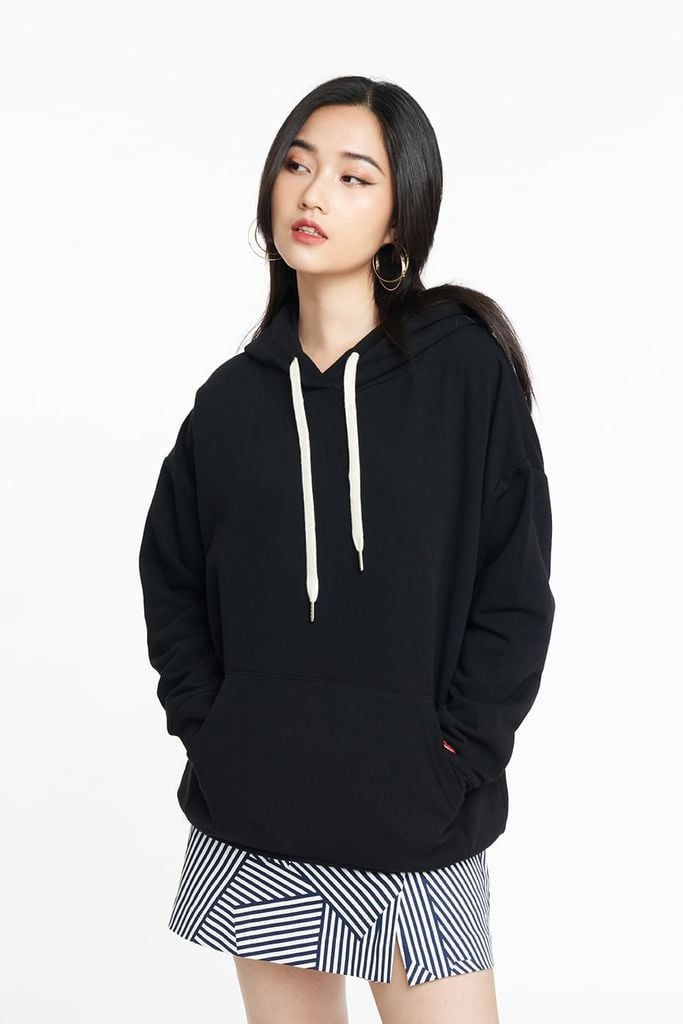 [Size M] Áo Hoodies Nữ Tay Dài Cotton Ninomaxx 2204013