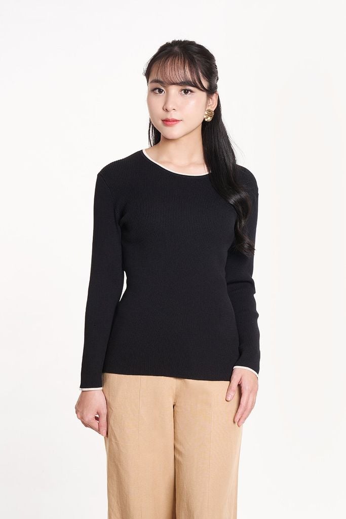 Áo sweater Basic Nữ tay dài 2407004