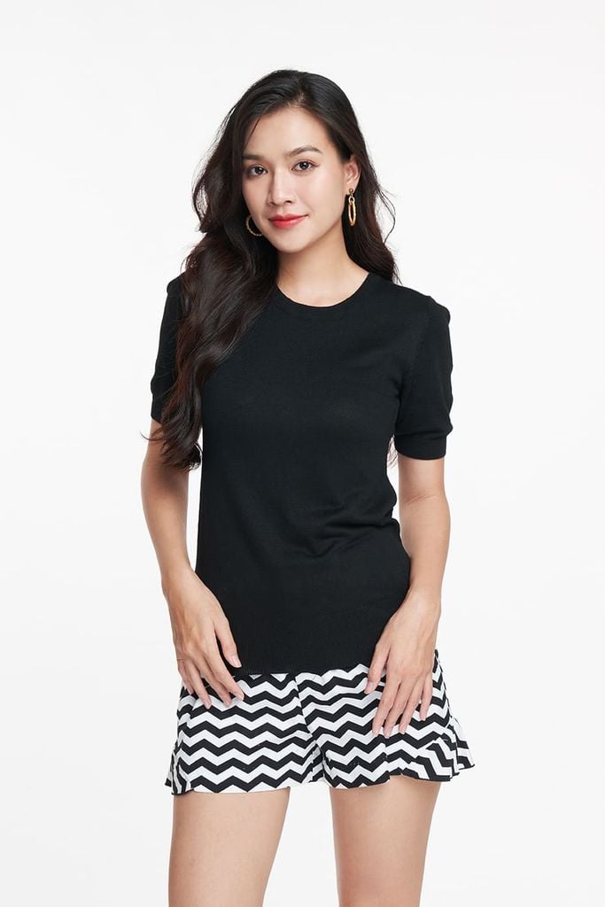 Áo sweater Basic Nữ tay ngắn N&M 1905013