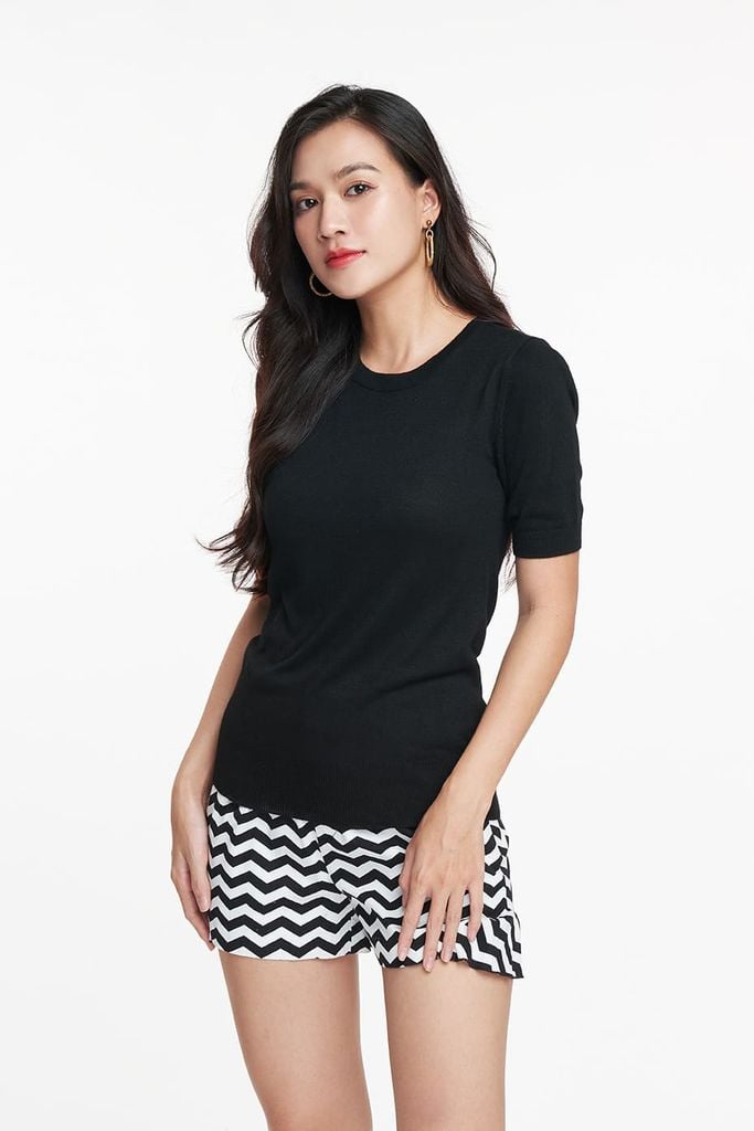 Áo sweater Basic Nữ tay ngắn N&M 1905013