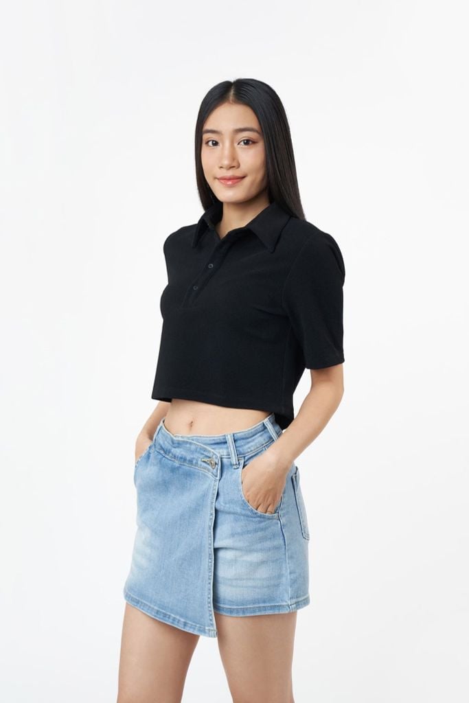 Áo thun croptop Basic Nữ tay ngắn SWEET SIXTEEN 2104069