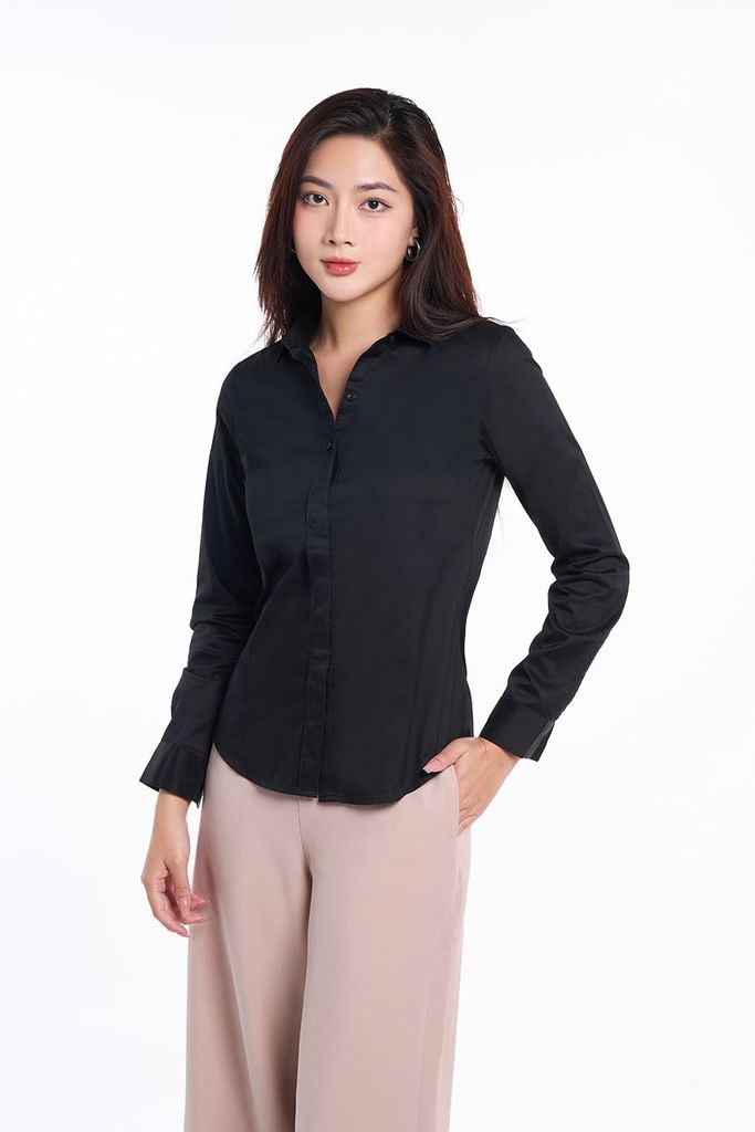 Áo Sơ Mi Basic Nữ Tay Dài N&M 1801017