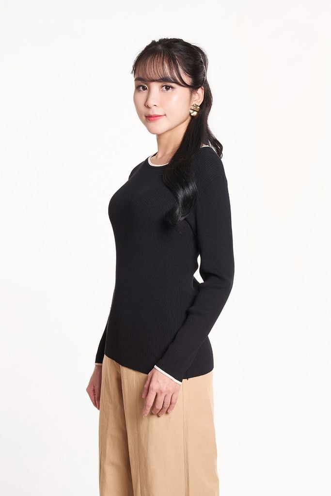 Áo sweater Basic Nữ tay dài 2407004