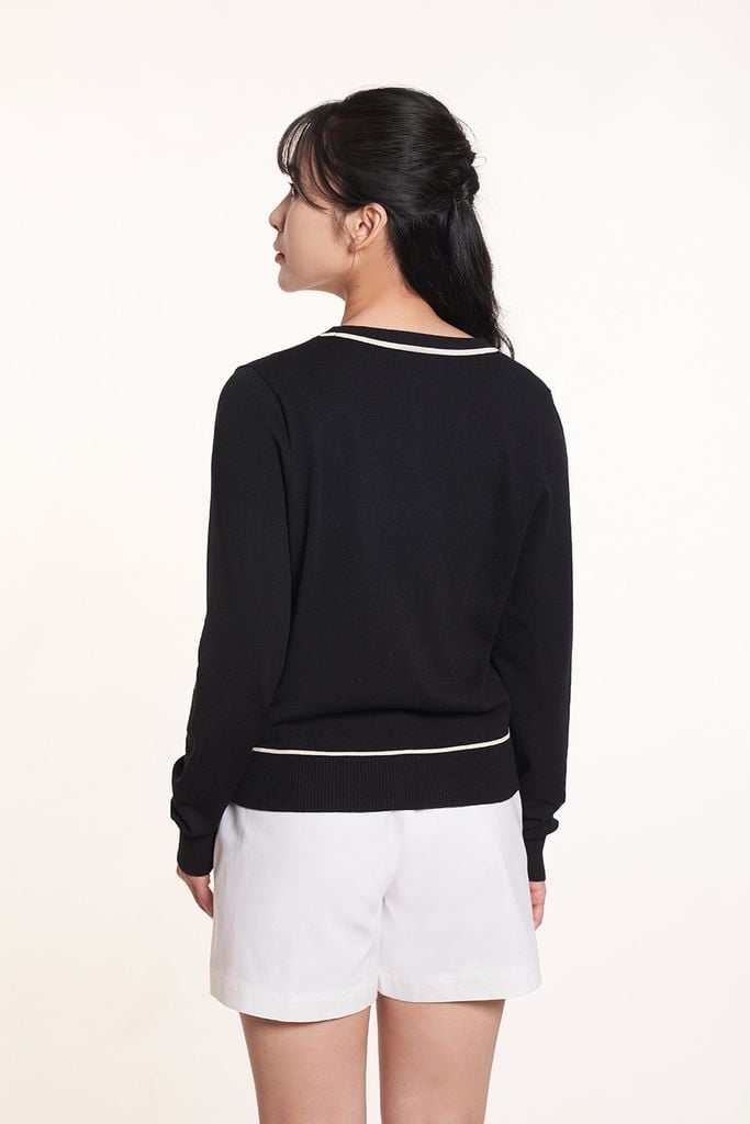Áo sweater Basic Nữ tay dài 2407005