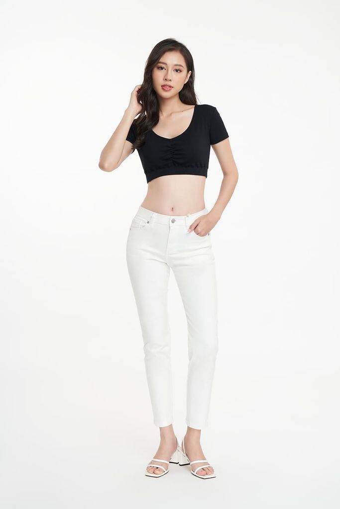 Áo croptop Nữ cotton rib SWEET SIXTEEN 2203005