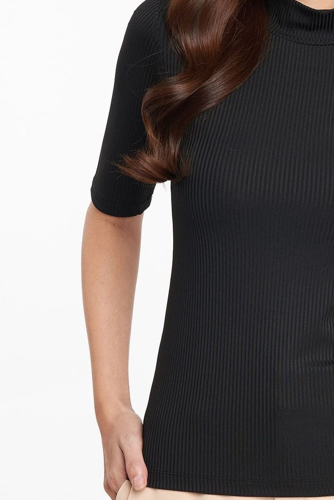 [Size S] Áo Thun Nữ Rib Gân Nổi Cổ Lọ N&M 2205016