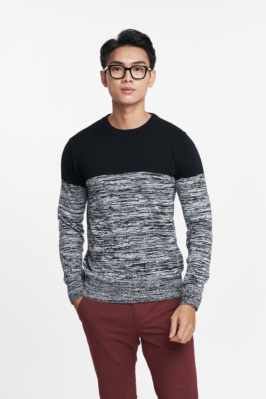 Áo sweater Basic Nam tay dài N&M 1902084