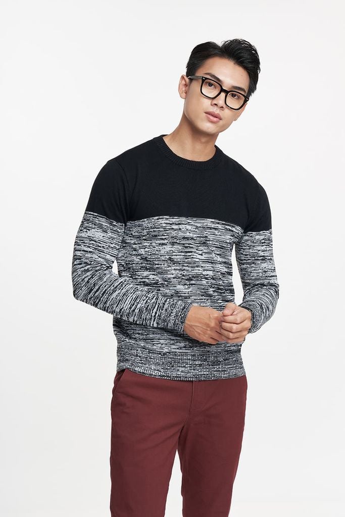 Áo sweater Basic Nam tay dài N&M 1902084