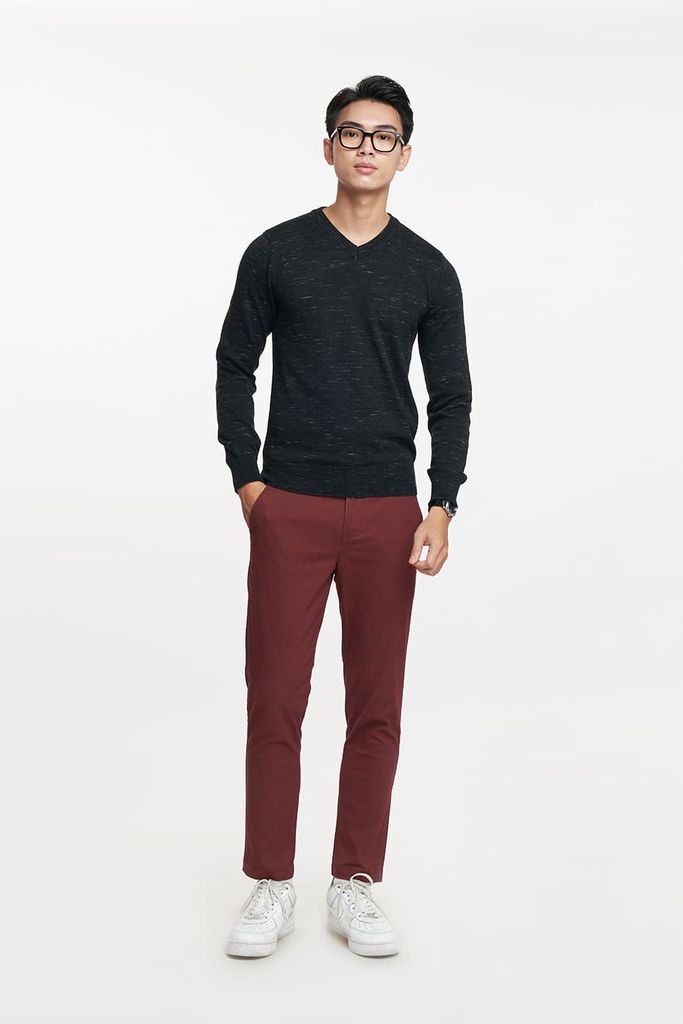 Áo sweater Basic Nam cổ tim N&M 1905066