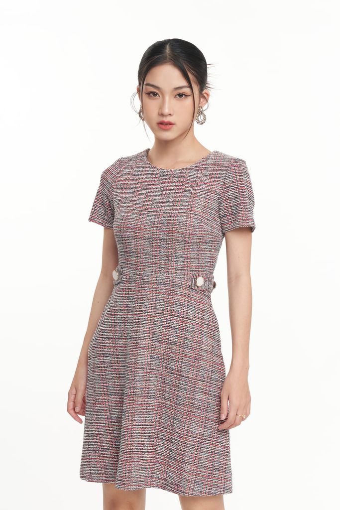 Đầm dạ Tweed Nữ luxury N&M 2209008