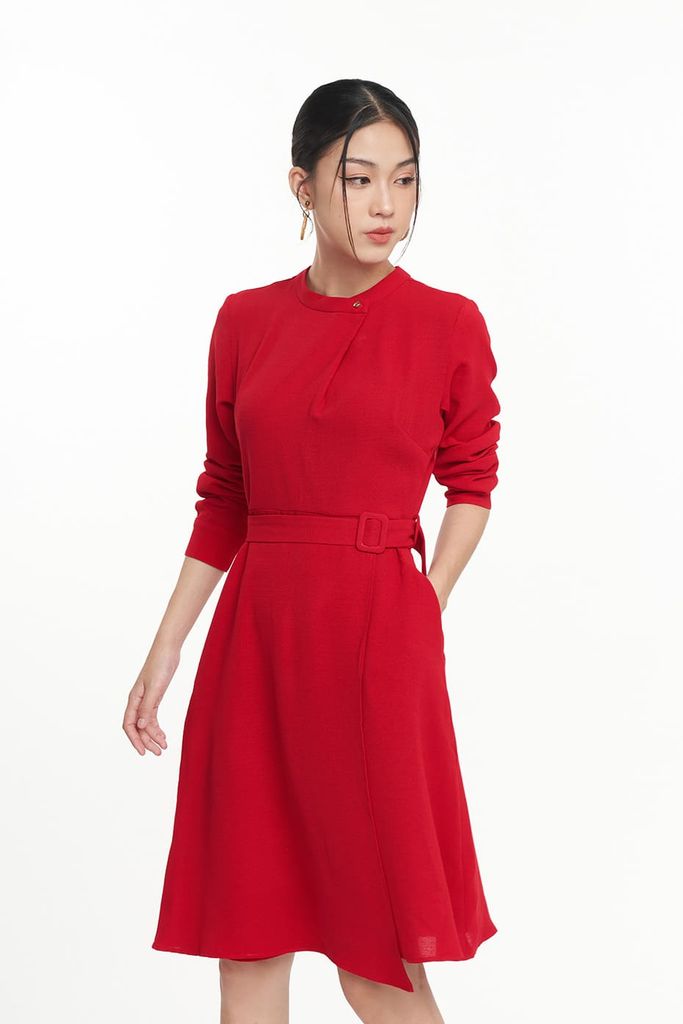[CÒN S] Đầm Nữ đỏ thời trang N&M 2205024