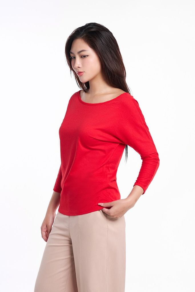Áo thun thời trang Nữ tay dài cotton N&M 1811099