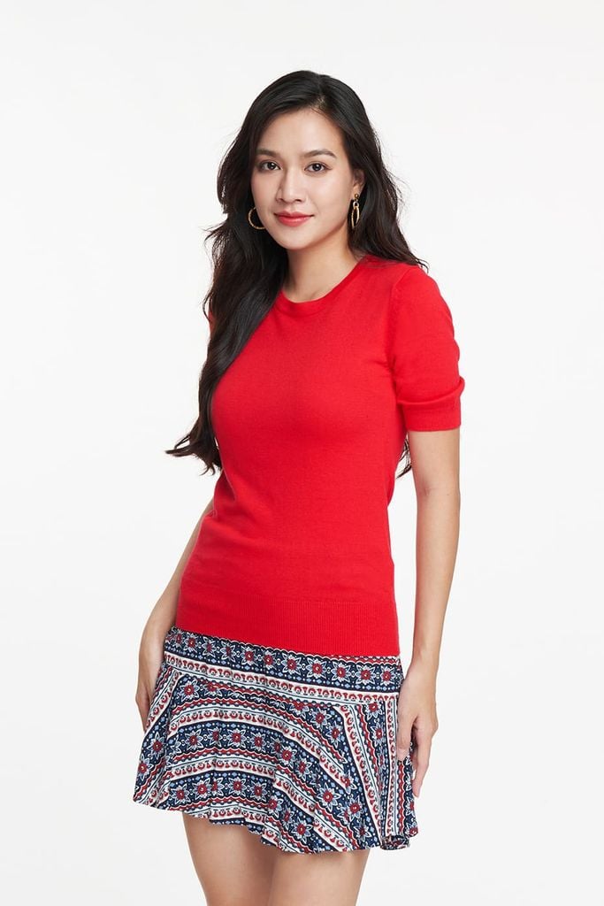 Áo sweater Basic Nữ tay ngắn N&M 1905013