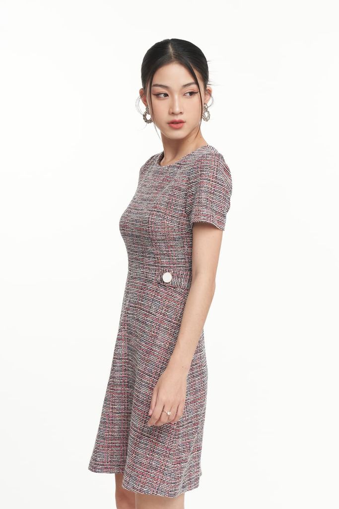 Đầm dạ Tweed Nữ luxury N&M 2209008