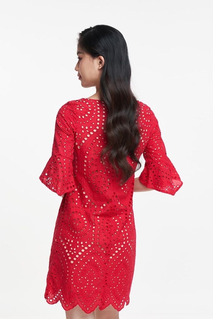 Đầm suông phối ren Nữ N&M 1808086