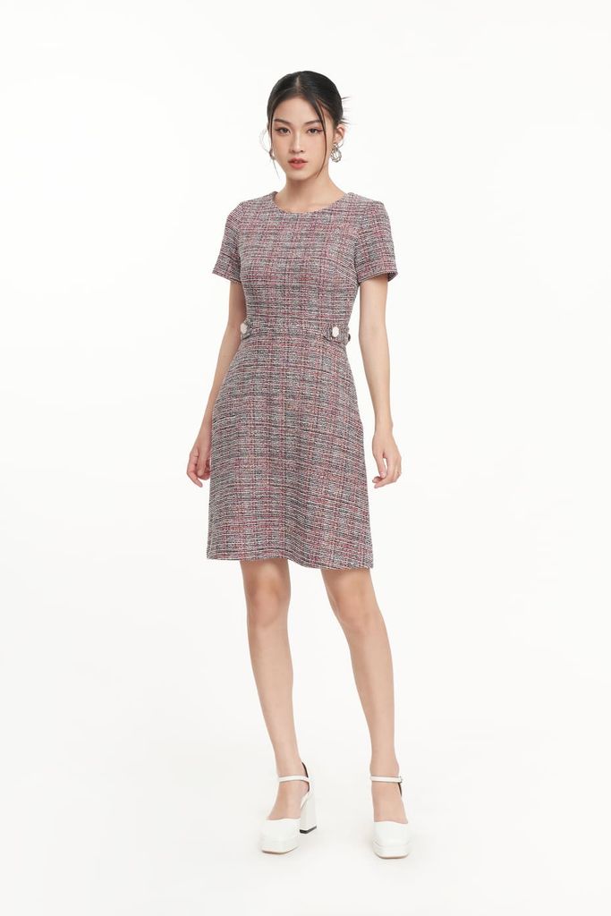 Đầm dạ Tweed Nữ luxury N&M 2209008