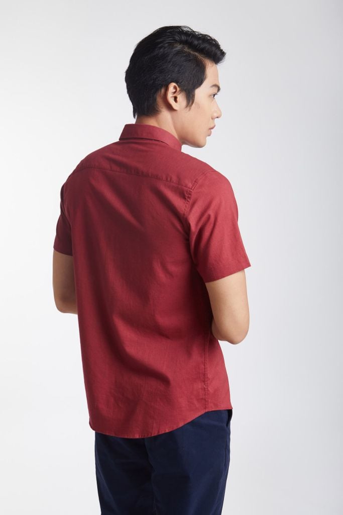 Áo sơ mi Nam Cotton Linen phom slim fit NINOMAXX 1912098