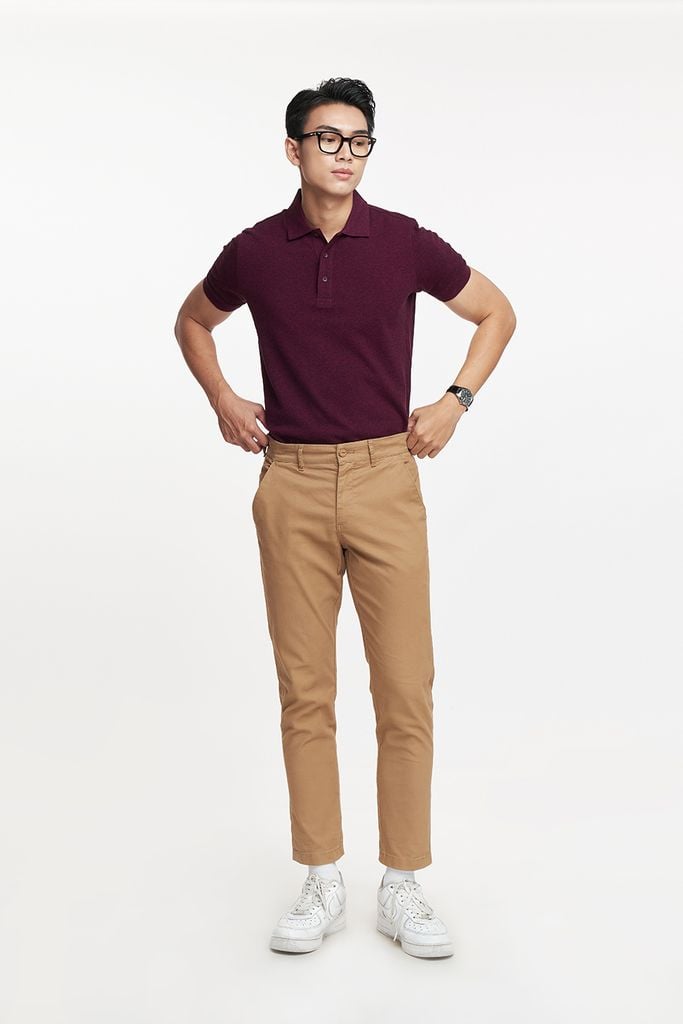 Áo Premium Polo Melange Nam Cotton Mercerized Ninomaxx 2212013