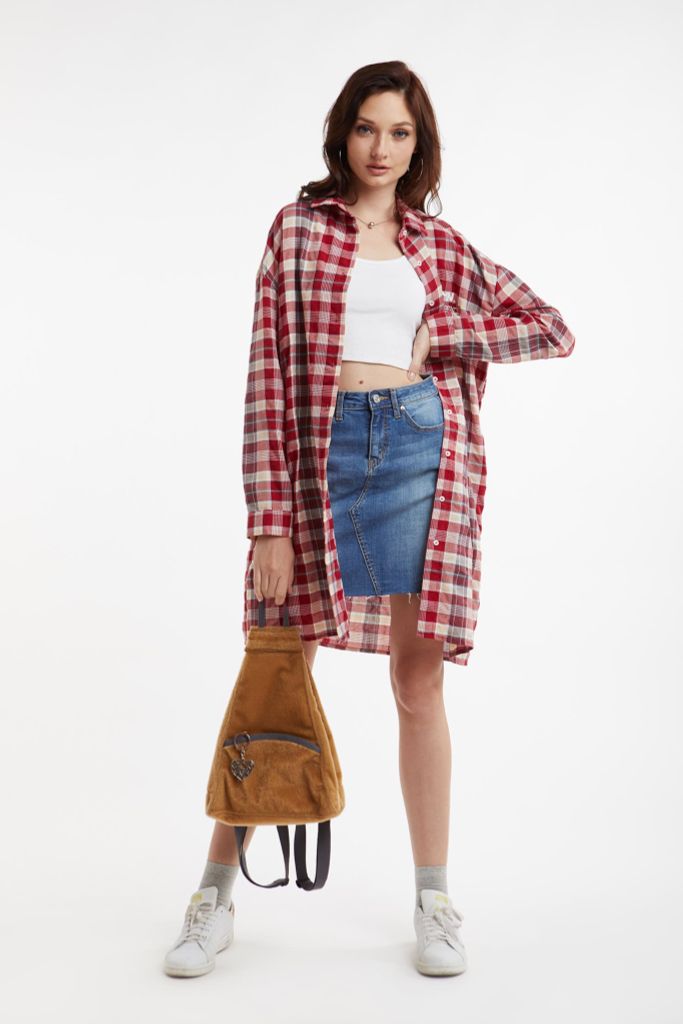 Áo sơ sọc caro dáng cardigan Nữ NINOMAXX 2010030