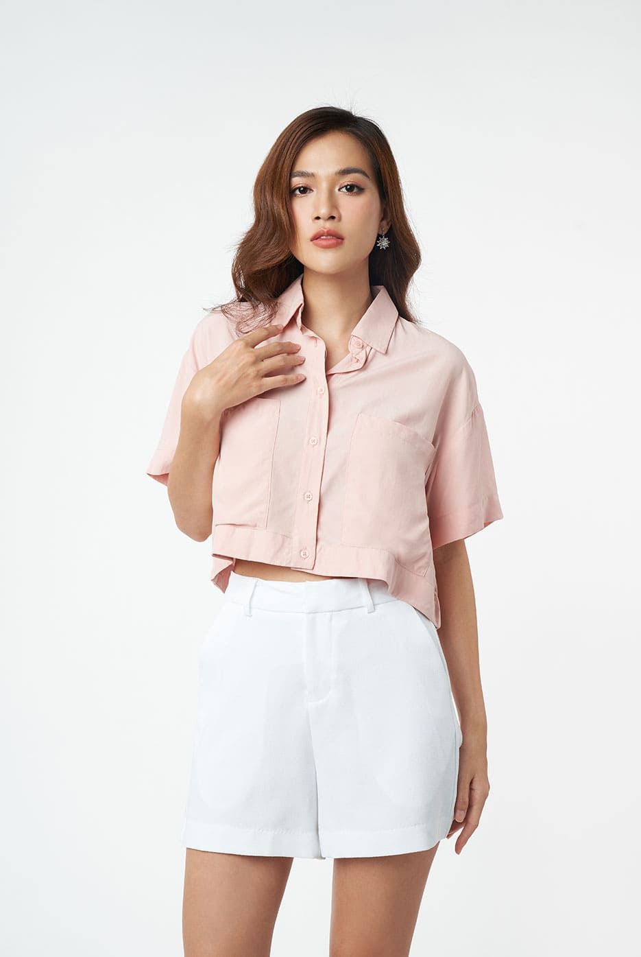 HCMÁo sơ mi nữ tay dài áo sơ mi croptop ôm eo form dưới 46kg Lazadavn #47 HCMÁo sơ mi nữ tay dài áo sơ mi croptop ôm eo form dưới 46kg Lazadavn