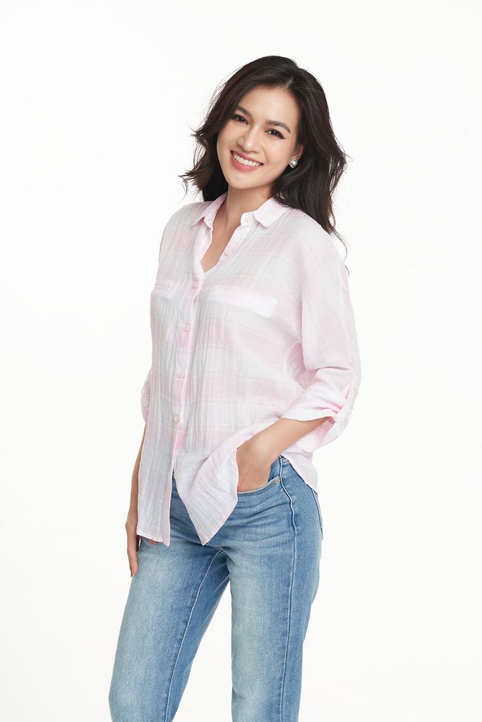 Áo sơ mi thời trang Nữ linen cotton NINOMAXX 1811081