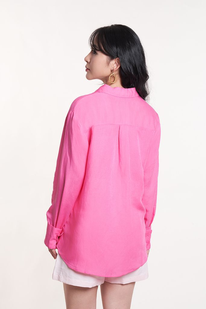 Áo Sơ Mi Basic Nữ Tay Dài 2407013